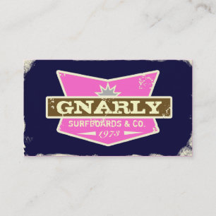 GC Gnarly by Nature Navy Pink Business Card