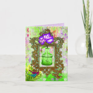GC Greenhouse Chic Lime Purple Card