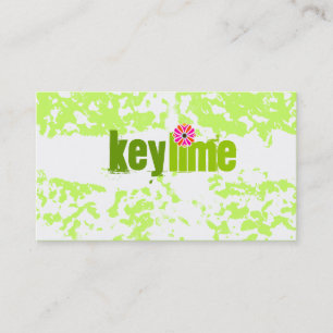 GC   Key Lime Grunge Business Card