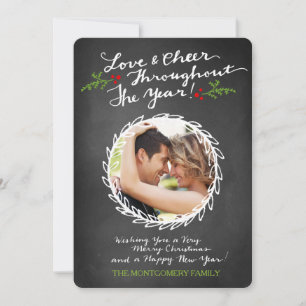 GC Love & Cheer Throughout Chalkboard Holiday Card