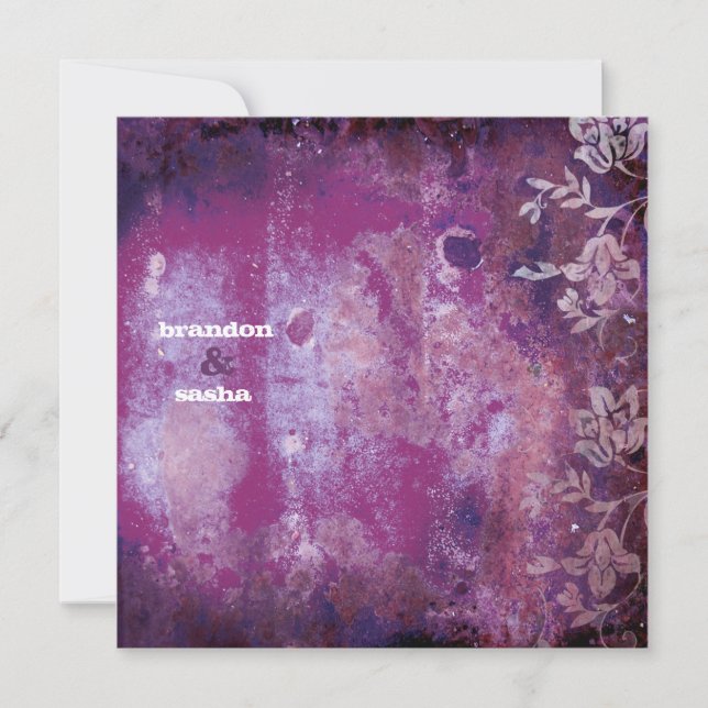 GC | Lusciously Rustic | Plum Version 2 Invitation (Front)
