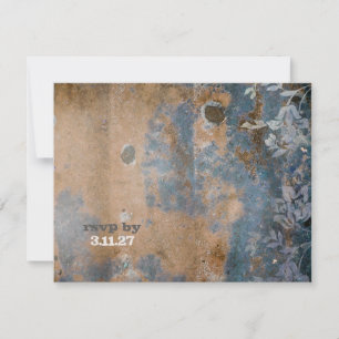 GC Lusciously Rustic RSVP Golden Metallic Card