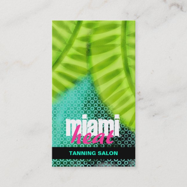 GC | Miami Heat Wave Grunge Pink Business Card (Front)