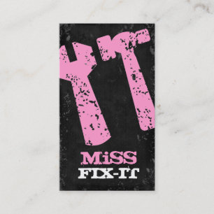 GC Miss Fix It Pink Concrete Business Card