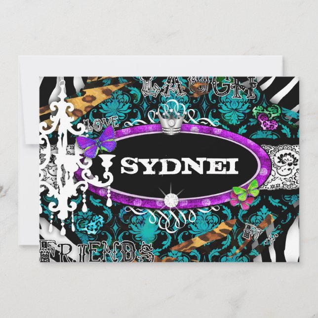 GC | Miss Fun n' Fancy Stuff Ultimate Blue Invitation (Front)