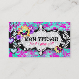 GC   Mon Trésor Turquoise Pink Business Card