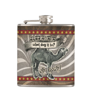 GC Monogram Vintage Guess What Day it Is Hump Day Hip Flask