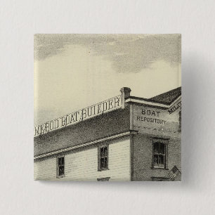 GC Ormerod, the Boat Builder, Asbury Park, NJ 15 Cm Square Badge