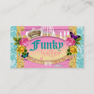 GC Pink Funky Junker Consignment Decor Business Card