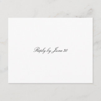 GC Plain White RSVP Card