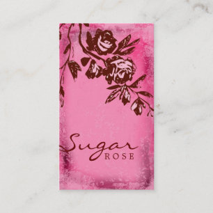 GC   Rouge Sugar Cream Rose Business Card