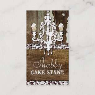 GC Shabby Cake Stand Chandelier Business Card