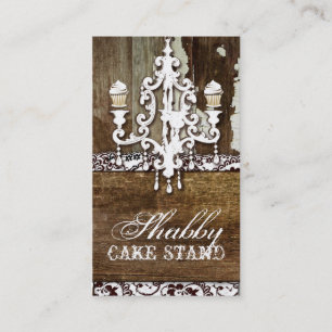 GC Shabby Cake Stand Chandelier Business Card