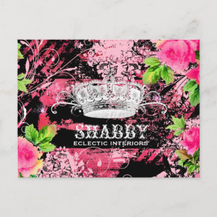GC Shabby Wild Rose Couture Tiara Postcard