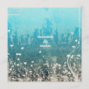 GC   Sweet Dreams in Turquoise   Metallic Paper Invitation