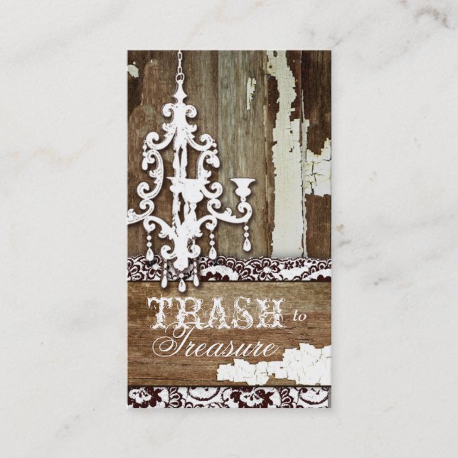 GC Trash to Treasure Chandelier Business Card (Front)