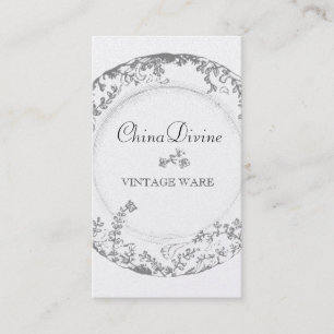 GC Vintage China Divine Silverware Business Card