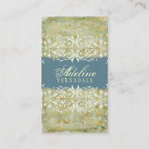 GC Vintage Melon Gold Muddy Blue Business Card