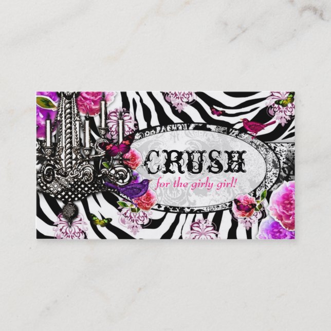 GC | Vintage Zebra Charm Business Card (Front)
