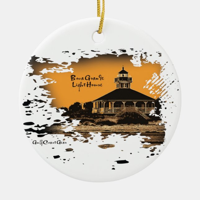 GCG Boca Lighthouse Ceramic Ornament (Front)