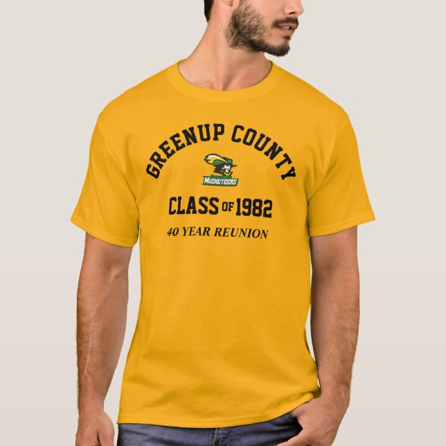 GCHS 82 reunion T-Shirt gold w/ back (Front)