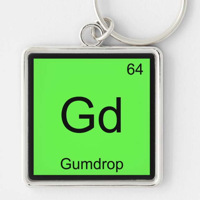 Gd - Gumdrop Funny Chemistry Element Symbol Tee Key Ring (Front)