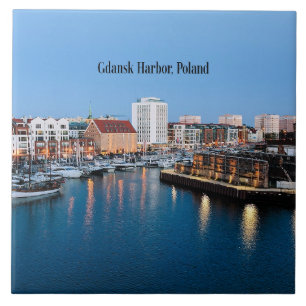 Gdansk Harbour, Poland Ceramic Tile
