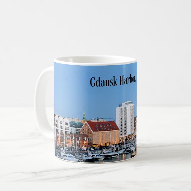 Gdansk Harbour, Poland Coffee Mug (Front Left)