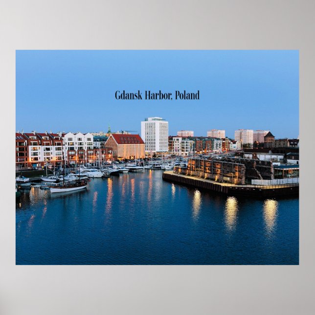 Gdansk Harbour, Poland Poster (Front)