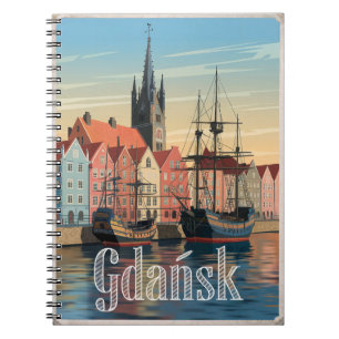 Gdansk Poland vintage Notebook