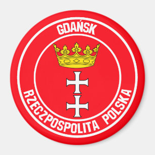 Gdańsk Round Emblem Magnet