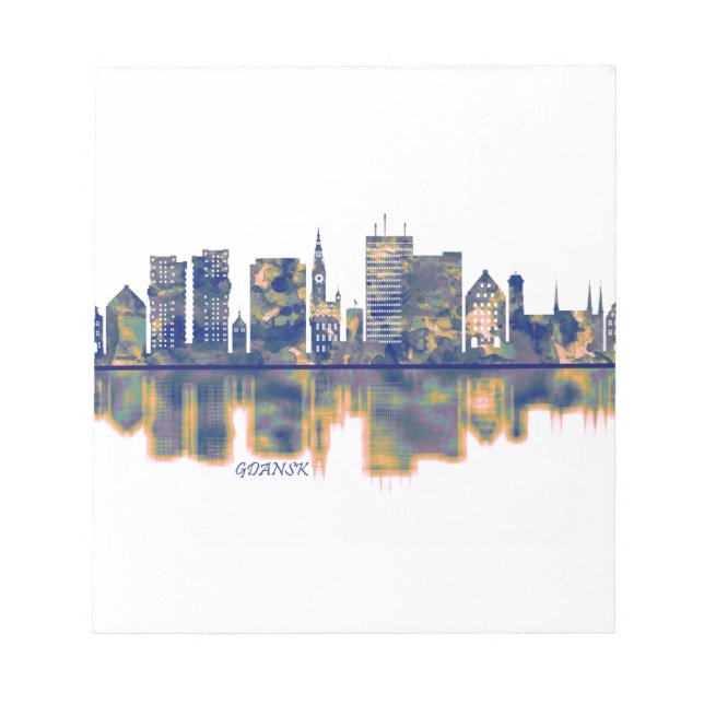 Gdansk Skyline Notepad (Front)