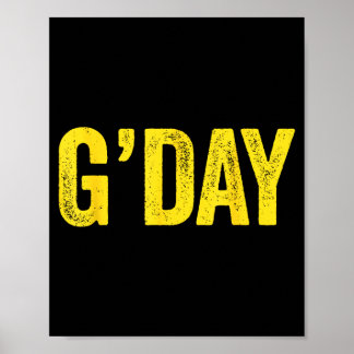Gday Australian Slang Australia Men Women Kids Poster