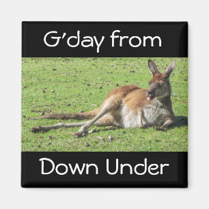 G'day from Down Under Kangaroo Magnet