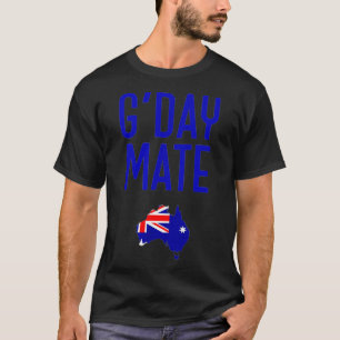 Gday Mate  With Flag By Australia Aussie Tees 