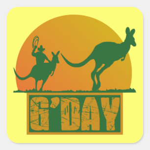 G'Day Square Sticker