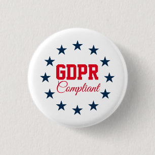 GDPR Compliant General Data Protection Regulation 3 Cm Round Badge