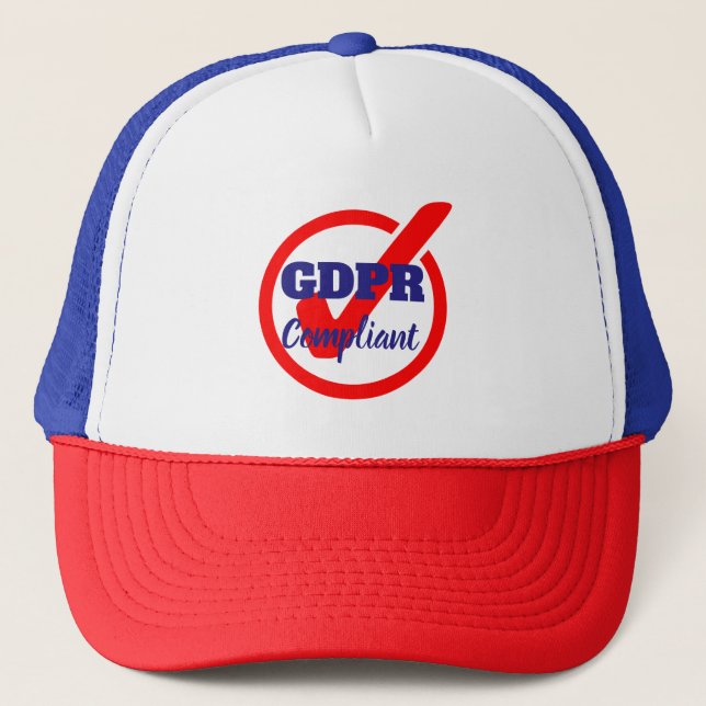 GDPR Compliant General Data Protection Regulation Trucker Hat (Front)