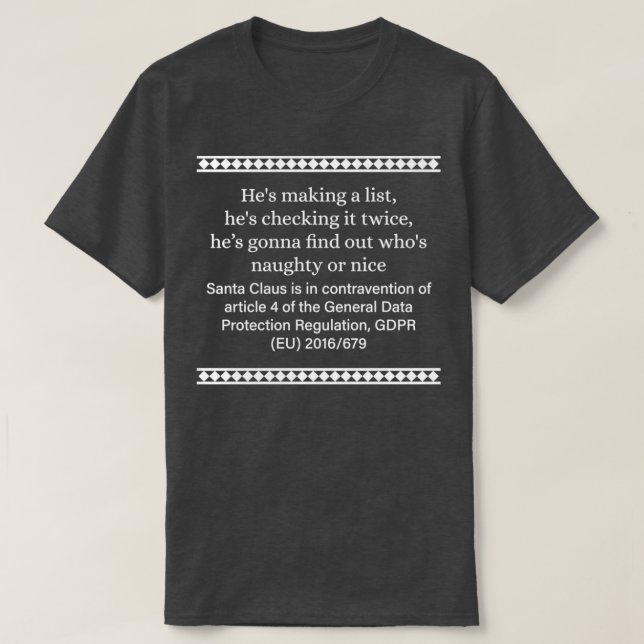 GDPR Festive T-Shirt (Design Front)