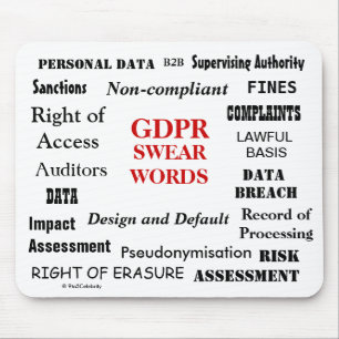 GDPR Swear Words Annoying Funny Compliance Joke Mouse Pad