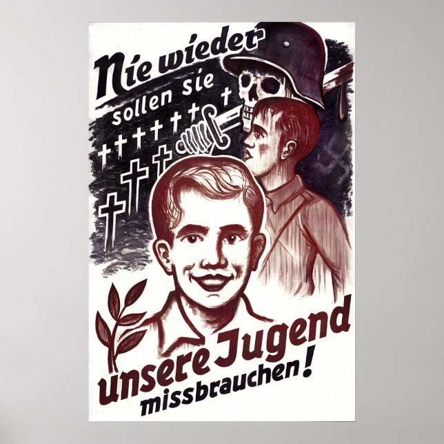 GDR Propaganda Poster Never shall they abuse our (Front)