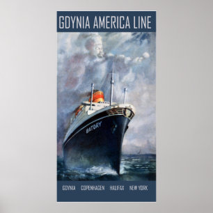 Gdynia America Line Poster