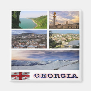 GE - Georgia - Collage Mosaic Magnet