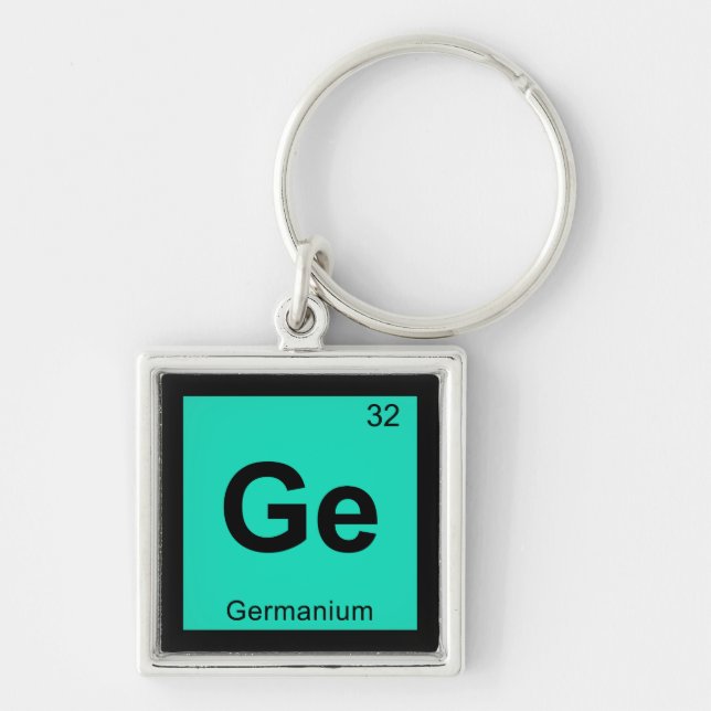 Ge - Germanium Chemistry Periodic Table Symbol Key Ring (Front)
