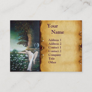 GEA ,MYRTLE AND WATER, parchment Business Card