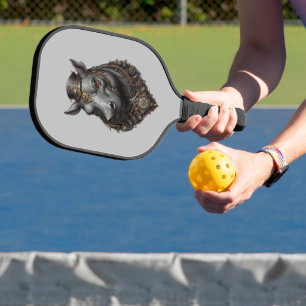 "Gear-Driven Giant: The Steampunk Hippo" Pickleball Paddle