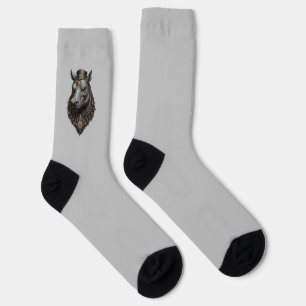 "Gear-Driven Giant: The Steampunk Hippo" Socks