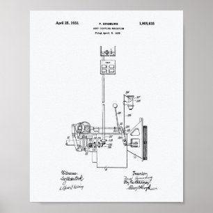 Gear Shifting Mechanism 1932 - White Paper Poster