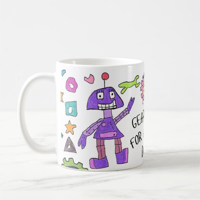 Gear Up For the Day Robot Mug (Left)