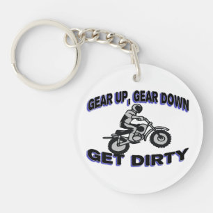 Gear Up Get Dirty Motocross Key Ring